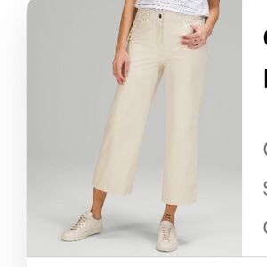 LULULEMON CITY SLEEK4 pocket wide leg high rise 7/8 length